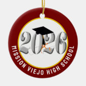 Silver Class 2026 Foto Abschluss Keramik Ornament (Vorne)