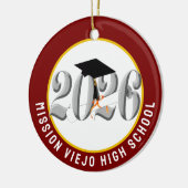 Silver Class 2026 Foto Abschluss Keramik Ornament (Links)