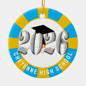 Silver Class 2026 Foto Abschluss Keramik Ornament (Vorne)