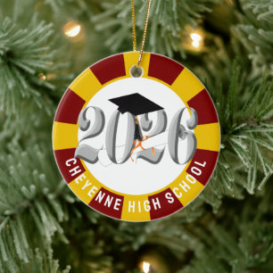 Silver Class 2026 Foto Abschluss Keramik Ornament