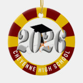 Silver Class 2026 Foto Abschluss Keramik Ornament (Vorne)