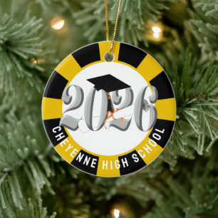 Silver Class 2026 Foto Abschluss Keramik Ornament