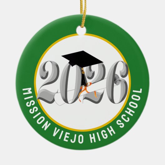 Silver Class 2026 Foto Abschluss Keramik Ornament (Vorne)