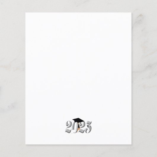 Silver Class of 2025 Abschluss Ankündigung (Rückseite)