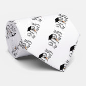 Silver Class of 2025 Abschluss Krawatte (Gerollt)