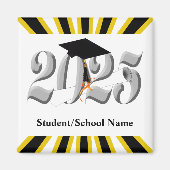 Silver Class of 2025 Abschluss Magnet (Vorne)