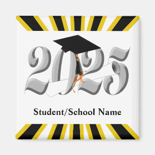 Silver Class of 2025 Abschluss Magnet