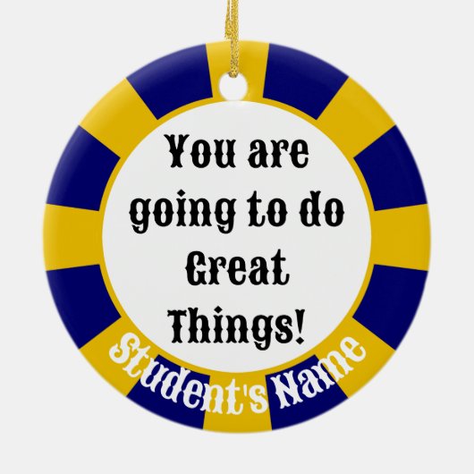 Silver Class of 2025 (Name hinzufügen) Abschluss Keramik Ornament (Hinten)