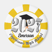 Silver Class of 2027 Graduation Magnet (Vorne)