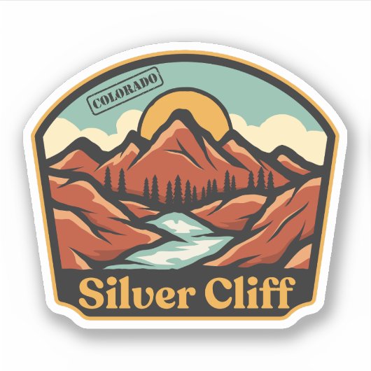 Silver Cliff, Colorado Aufkleber (Vorderseite)