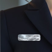 Silver Cloth Classic Name Badge Custom Namensschild