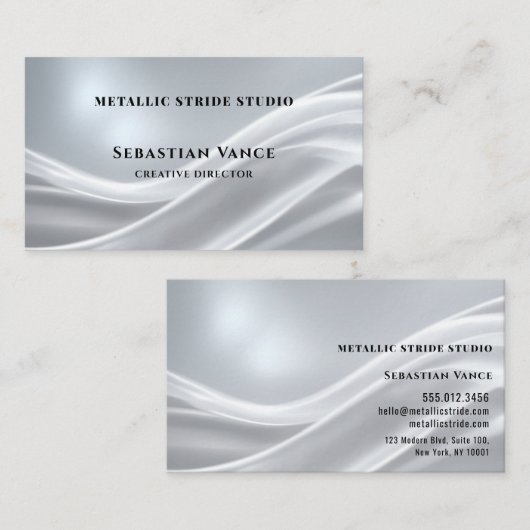 Silver Cloth Classic Visitenkarte (Vorne/Hinten)