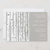 Silver Cloud Birch Tree Einladungen für Hochzeiten (Vorderseite)