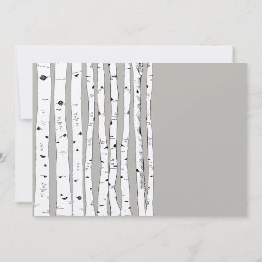 Silver Cloud Birch Tree Einladungen für Hochzeiten (Rückseite)