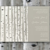 Silver Cloud Birch Tree Einladungen für Hochzeiten