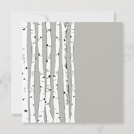 Silver Cloud Birch Tree Einladungen für Hochzeiten (Rückseite)