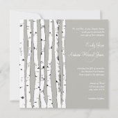 Silver Cloud Birch Tree Einladungen für Hochzeiten (Vorderseite)
