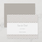 Silver Cloud Zickzack Save the Date Annouement (Vorne/Hinten)