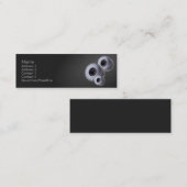 Silver Cogs Business Card Mini Visitenkarte (Vorne/Hinten)