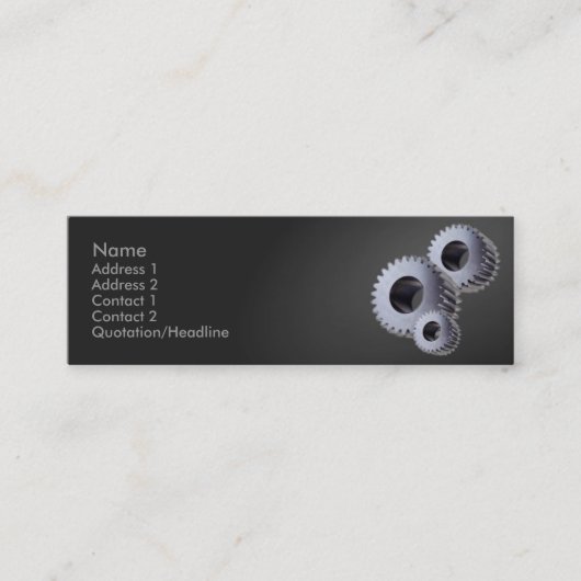 Silver Cogs Business Card Mini Visitenkarte (Vorderseite)