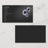 Silver Cogs Business Card Visitenkarte (Vorne/Hinten)
