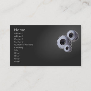 Silver Cogs Business Card Visitenkarte
