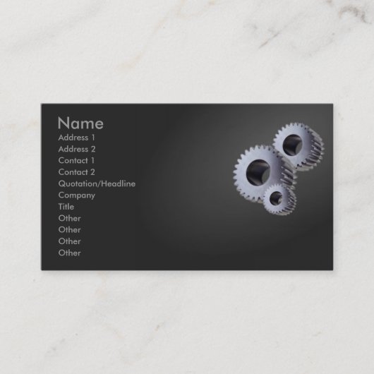 Silver Cogs Business Card Visitenkarte (Vorderseite)
