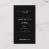 Silver Color Chakras Meditation Business Card Visitenkarte (Rückseite)