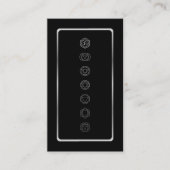 Silver Color Chakras Meditation Business Card Visitenkarte (Vorderseite)