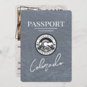 Silver Colorado Passport Save the Date (Vorne/Hinten)