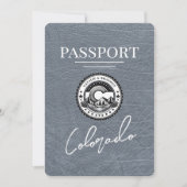 Silver Colorado Passport Save the Date (Vorderseite)