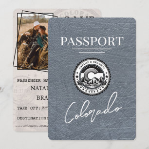 Silver Colorado Passport Save the Date