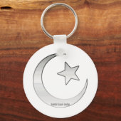 Silver Colored Star und Crescent Symbol Schlüsselanhänger (Vorderseite)