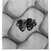 Silver Comedy and Tragedy Theater Design Car Flag Duschvorhang (Vorderseite)