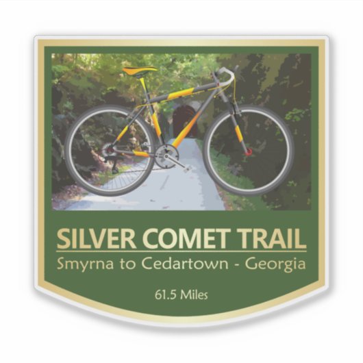 Silver Comet Trail (bike2) Aufkleber (Vorderseite)