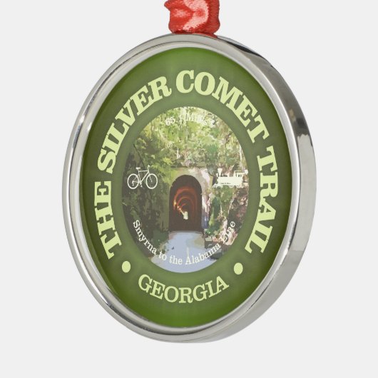 Silver Comet Trail (cycling c) Ornament Aus Metall (Links)