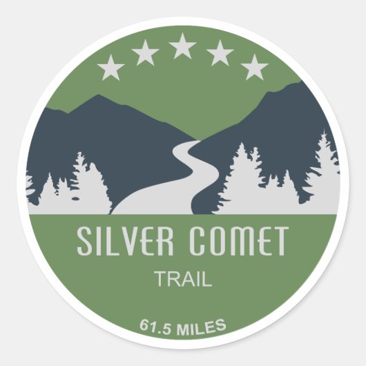 Silver Comet Trail Georgia Runder Aufkleber (Vorderseite)