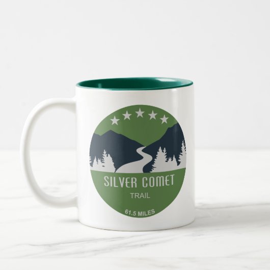 Silver Comet Trail Georgia Zweifarbige Tasse (Links)