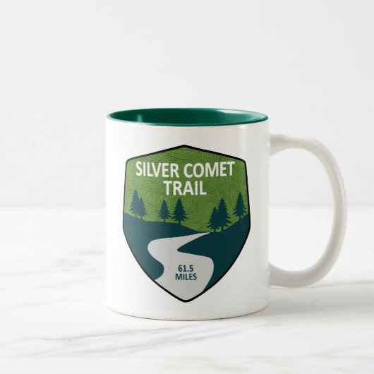 Silver Comet Trail Georgia Zweifarbige Tasse (Rechts)