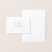 Silver Conch-Muschel | Personalisiert Folienkarte (Anzeige)
