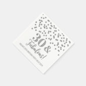 Silver Confetti 30 & Fabulous Serviette (Ecke)