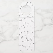 Silver Confetti 50 und fabulous Geburtstag Flaschenanhänger (Rückseite)