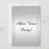 Silver Confetti "After Virus Party" Einladung (Vorderseite)