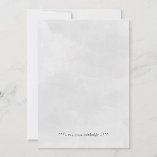 Silver Confetti Baby Dusche Einladung (Rückseite)