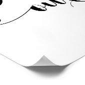 Silver Confetti Bitte unterschreiben Sie unser Gäs Poster (Ecke)