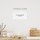 Silver Confetti Blank DIY Custom Wedding Sign Poster (Küche)