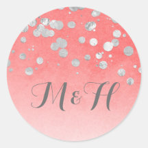 Silver Confetti Blush Pink Wedding