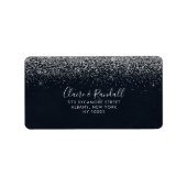Silver Confetti Calligraphy UAWG Address Adressaufkleber (Vorne)