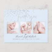 Silver Confetti Chic Signature Script Vielen Dank Postkarte (Vorderseite)