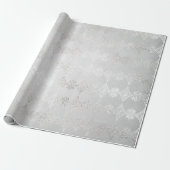 Silver Confetti Diamond Cut Glitzer Glam Vip Geschenkpapier (Ungerollt)